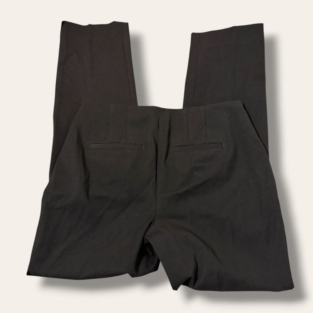 Talbots Pants Womens 2P Black Petite Dress Trousers Straight Front Crease